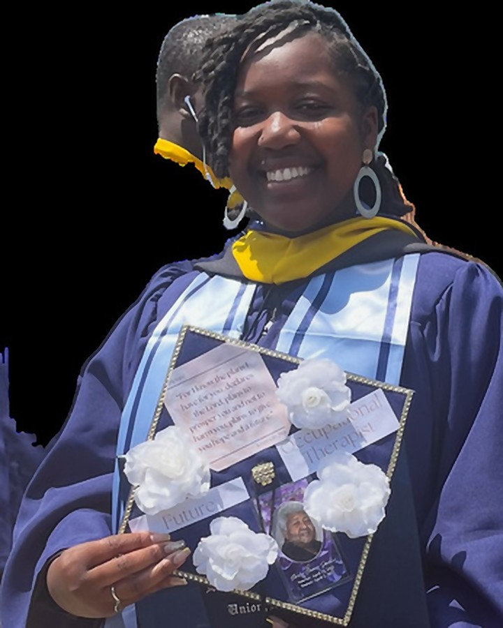 A graduate celebrated by The Order of the Lamp