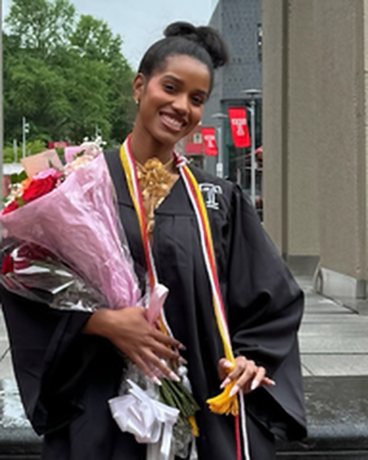 A graduate celebrated by The Order of the Lamp